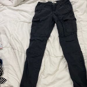 Black skinny leg cargo